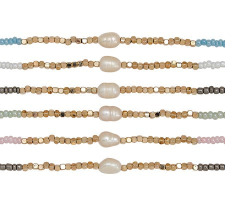 Seed Bead Pearl Anklet