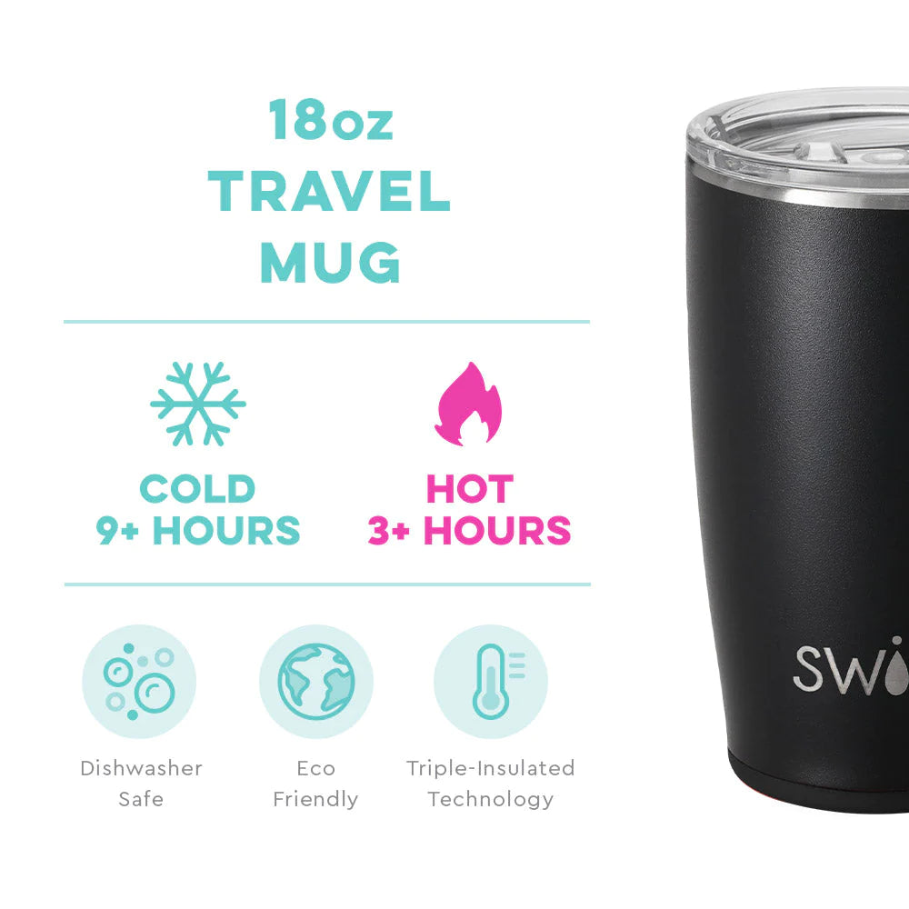 Swig Black Travel Mug 18oz