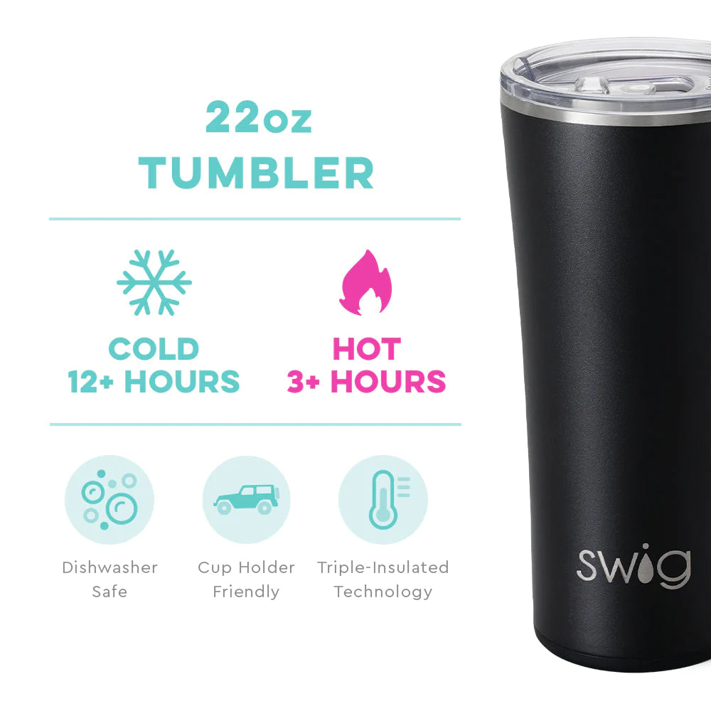 Swig Black Tumbler 22oz