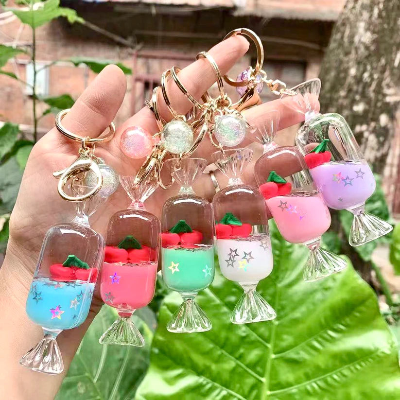 Cherry Candy Floaty Keychain