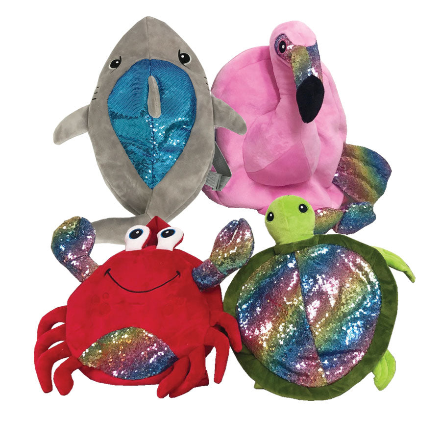 17" Sealife Plushie Backpack