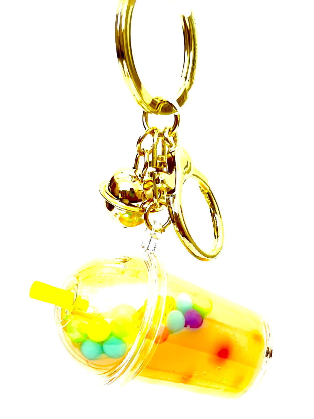 Pastel Round Top Boba Floaty Keychain