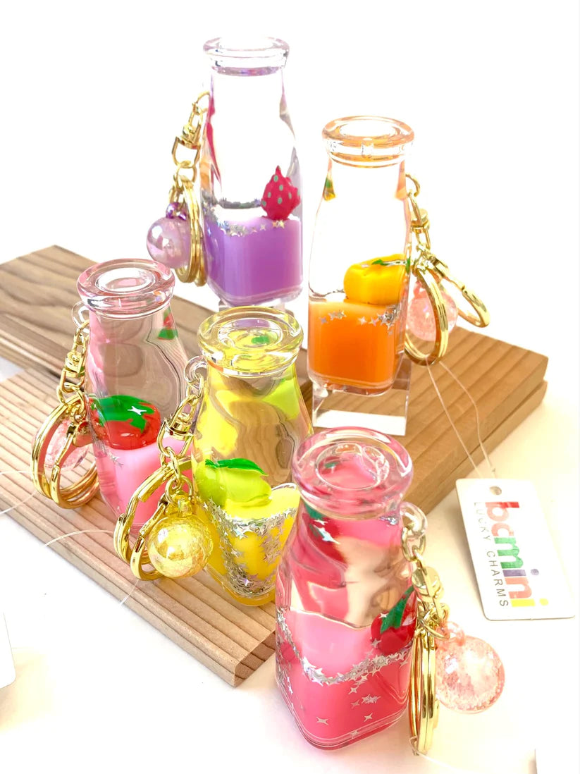 Fruit Bottle Floaty Keychain