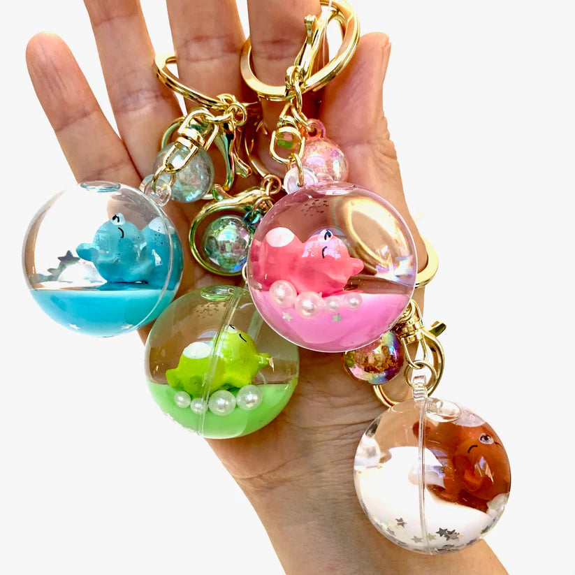 Sleeping Animal Ball Keychain