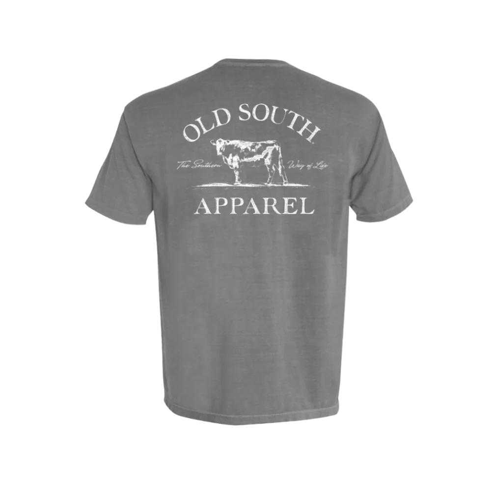 Old South Cow Silhouette Short Sleeve Tee