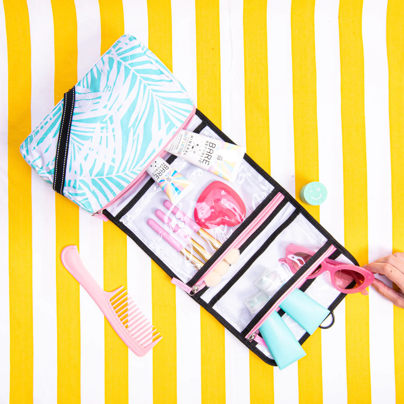 Beauty Burrito Hanging Toiletry Bag Miami Nice