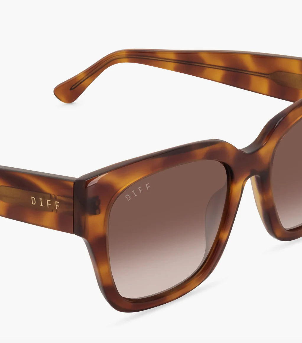 DIFF Bella II Andes Tortoise Brown Gradient Sunglasses