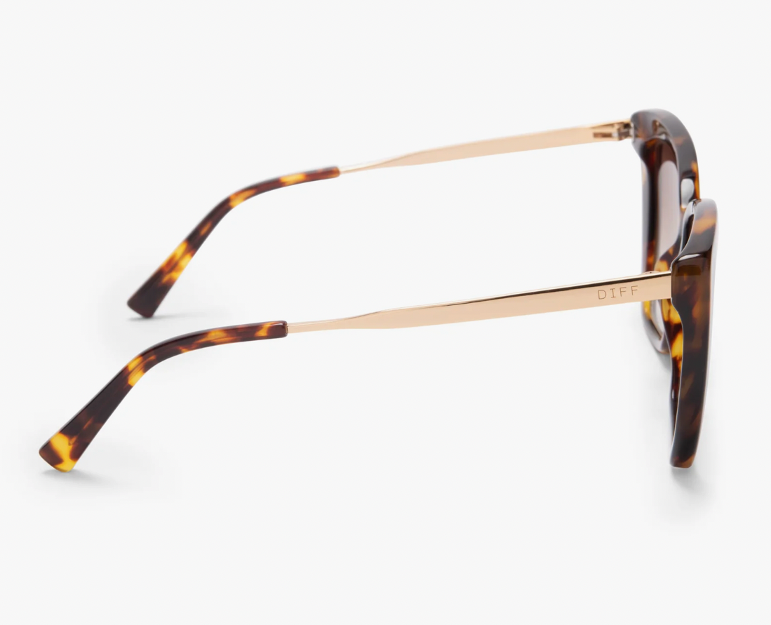 DIFF Becky IV Amber Tortoise Gold/Brown Gradient Polarized