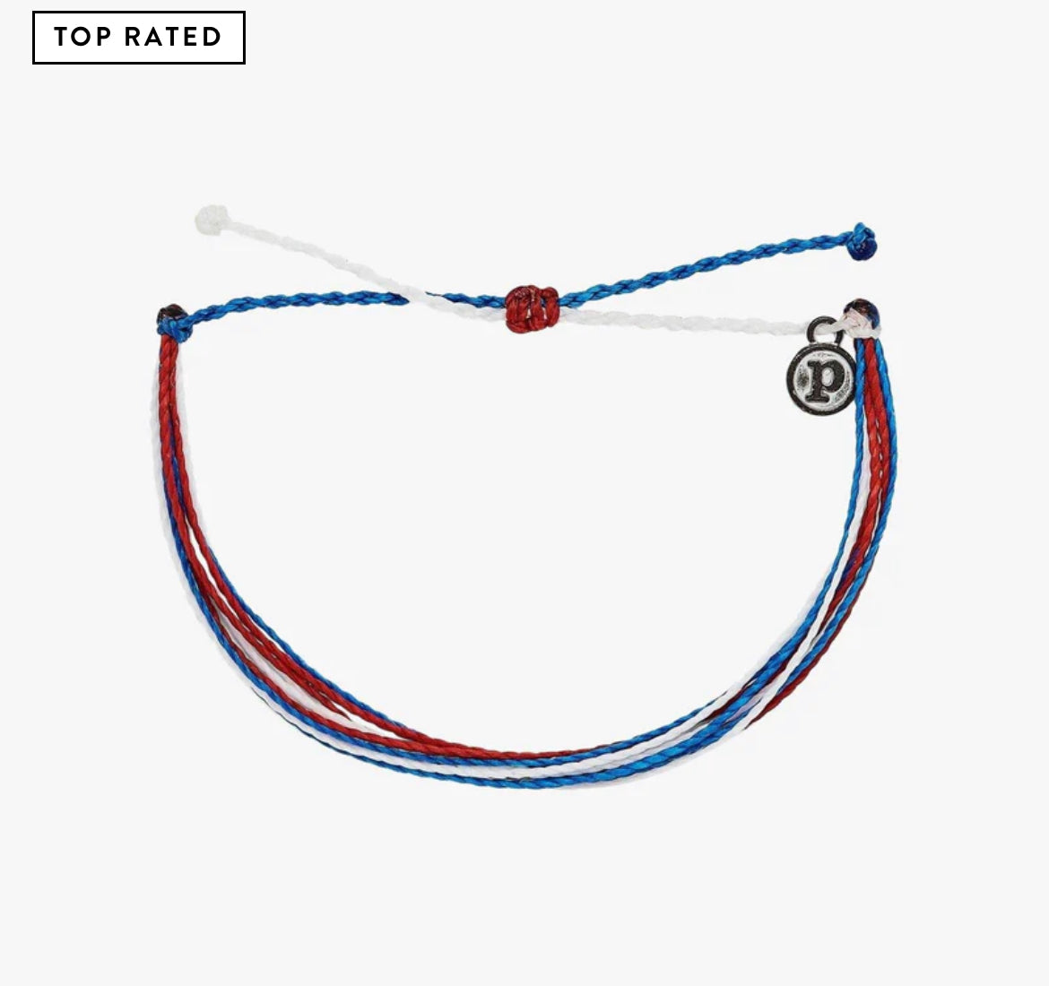 Pura Vida Red, White & Blue Bracelet