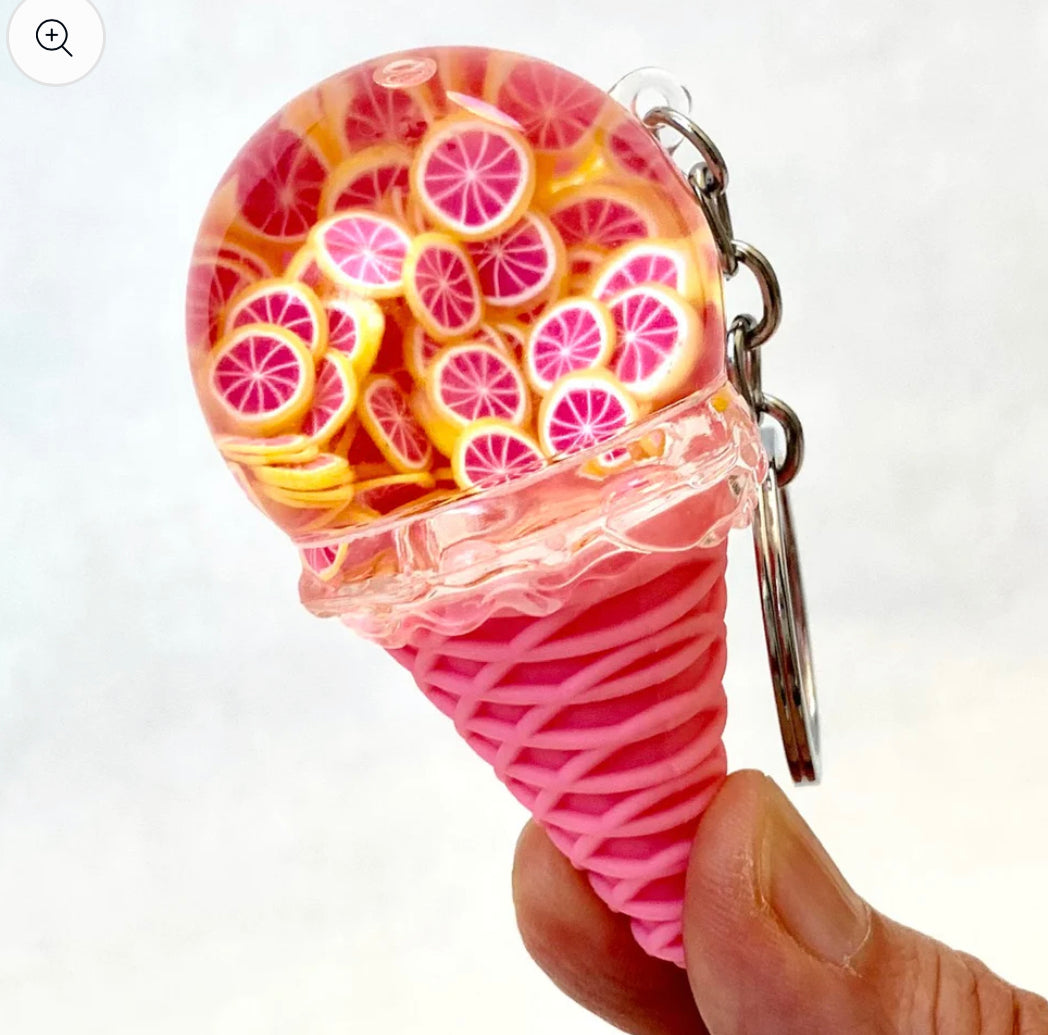 Fruit Ice Cream Floaty Keychain