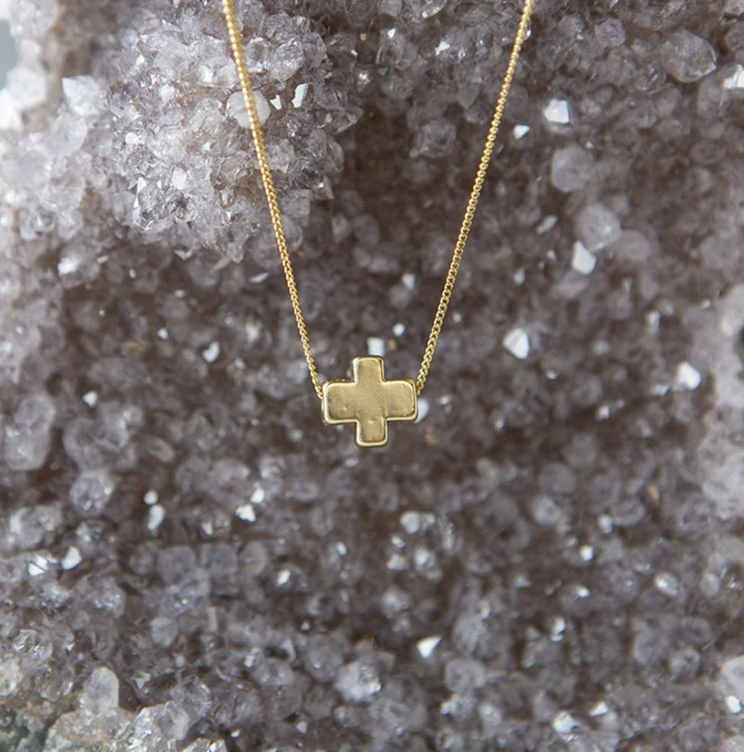 Faith Over Fear Cross Necklace