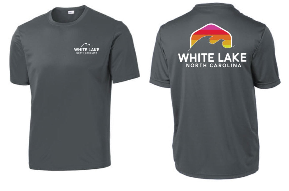 White Lake Rainbow Wave Performance Tee