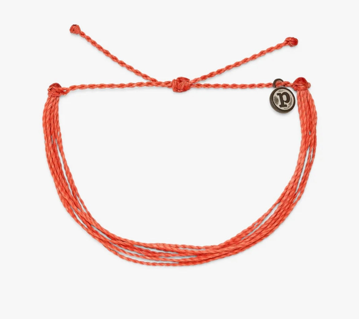 Pura Vida Solid Original Bracelet - Coral