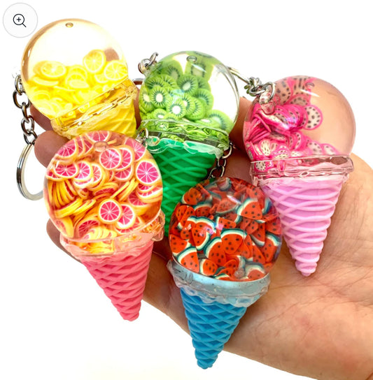 Fruit Ice Cream Floaty Keychain