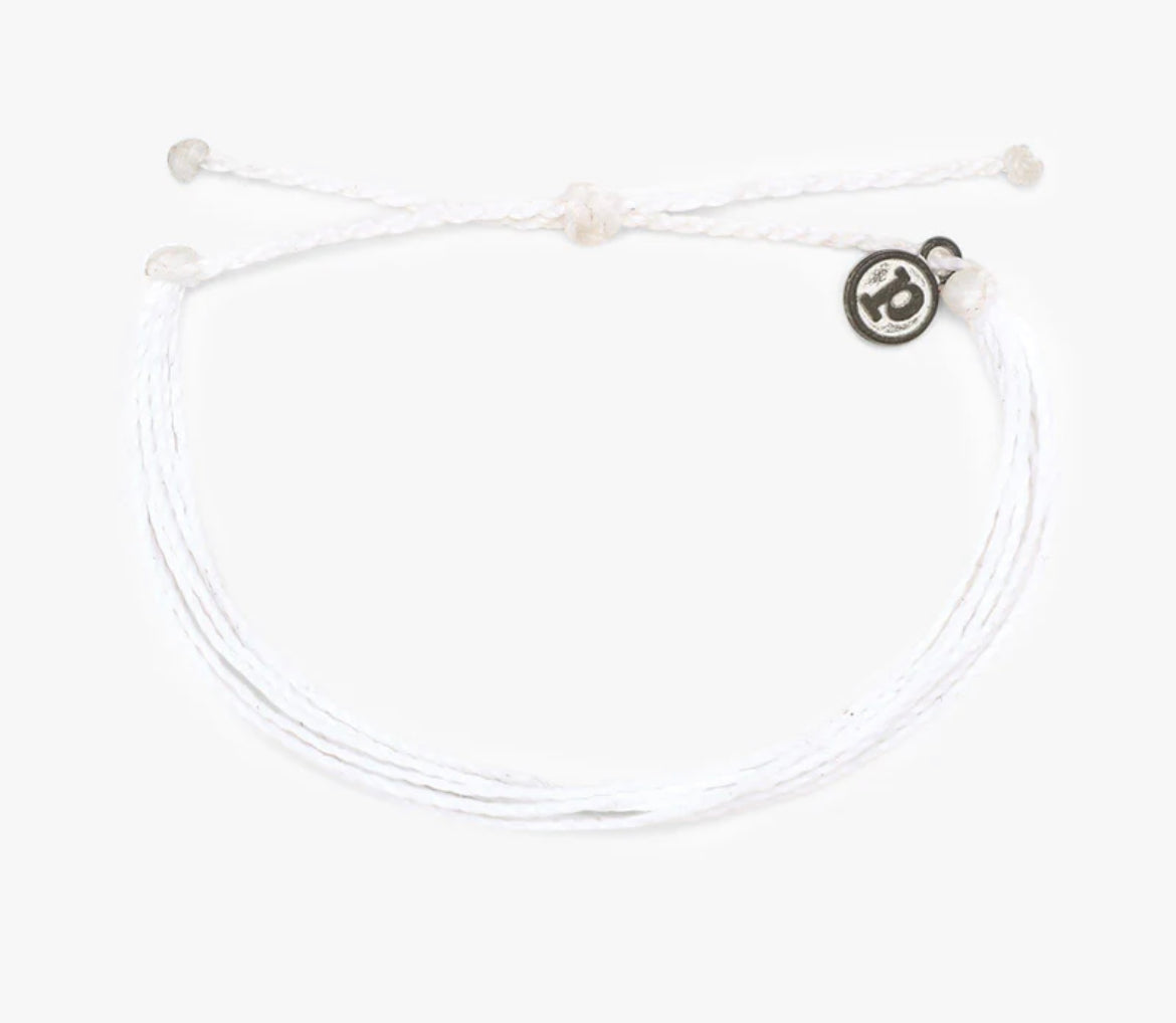 Pura Vida Solid Original Bracelet - White