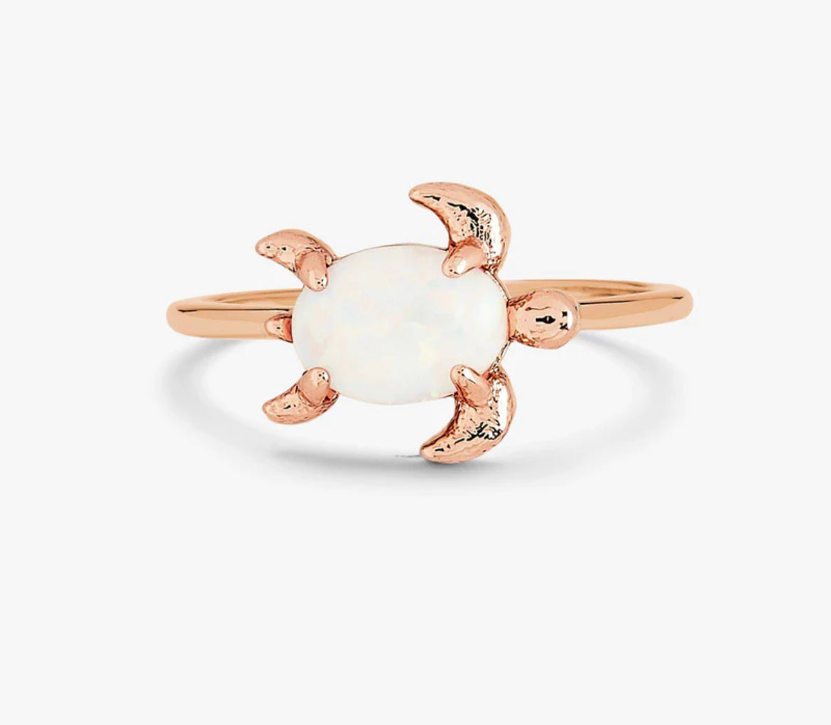 Pura Vida Opal Sea Turtle Ring