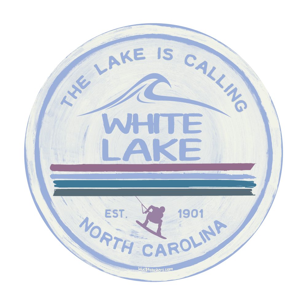White Lake Sticker -  The Lake Is Calling