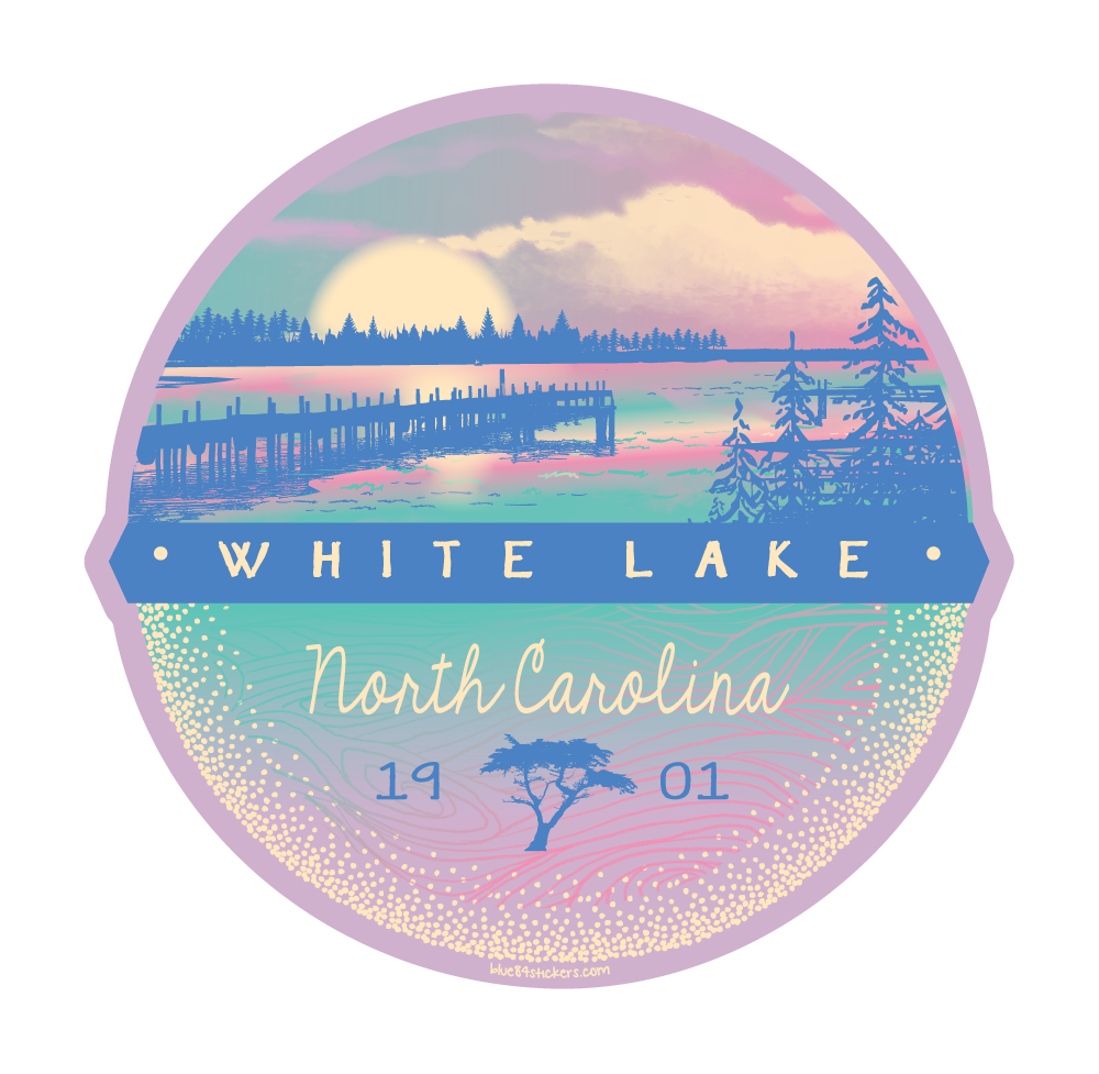 White Lake Sticker - Mythic Cypress