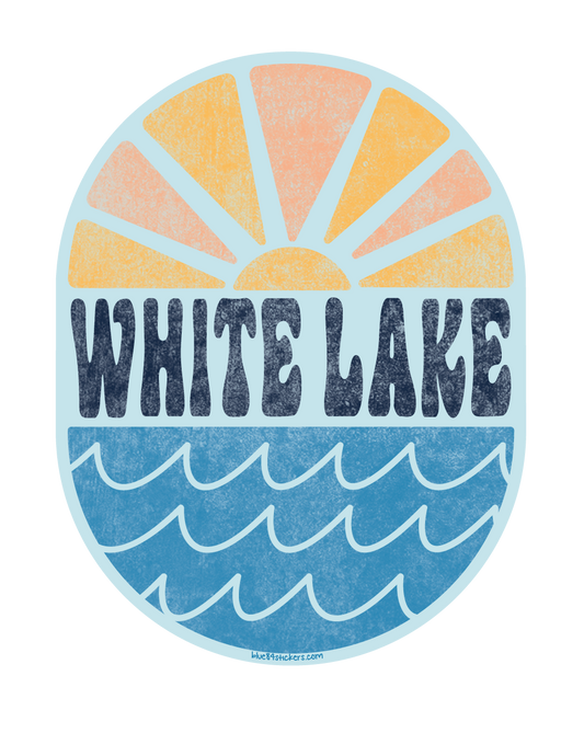 White Lake Sticker - Janice Sun Waves