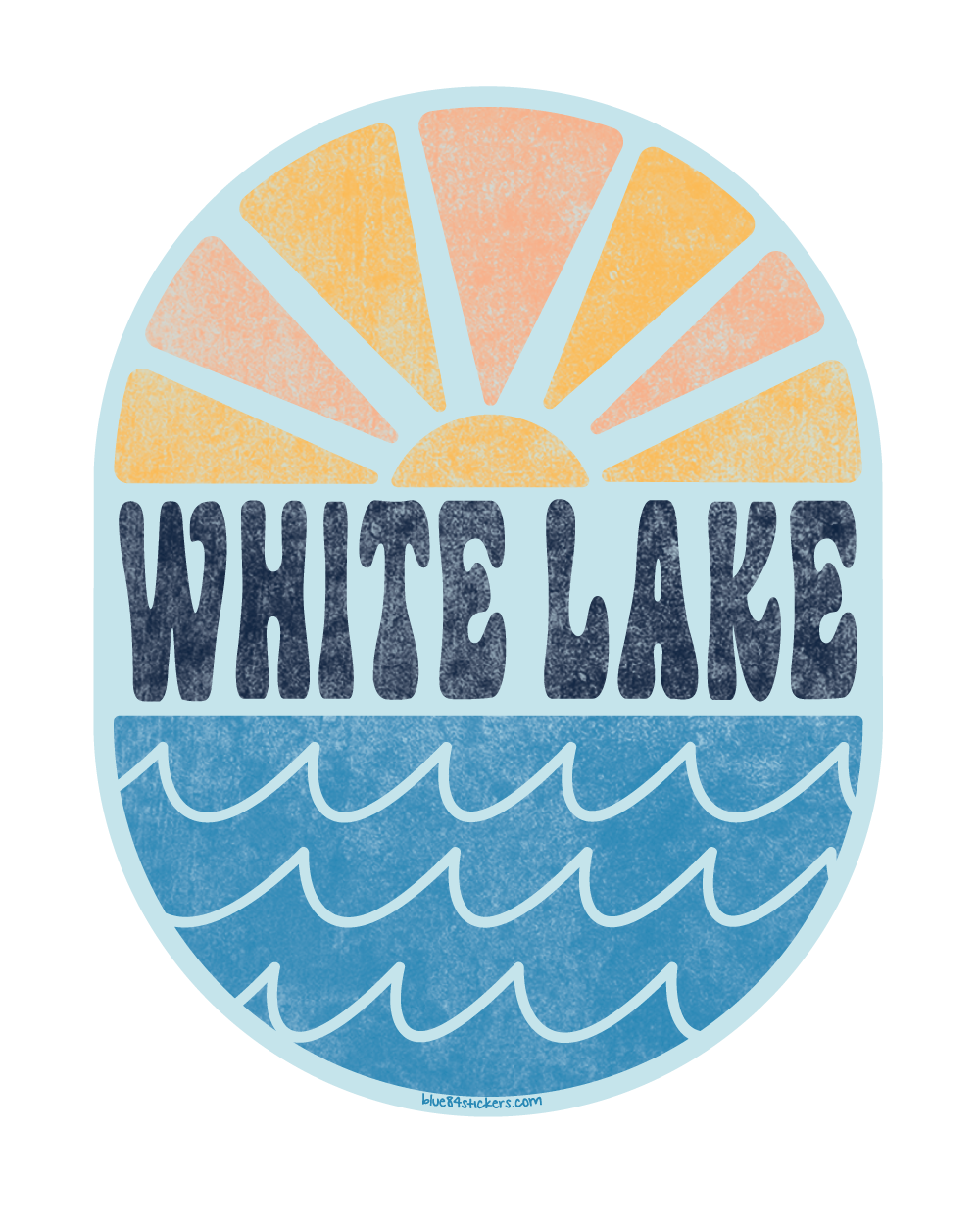 White Lake Sticker - Janice Sun Waves