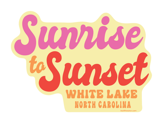 White Lake Sticker - Wake Window Font
