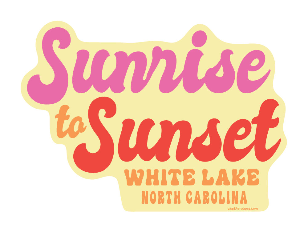 White Lake Sticker - Wake Window Font