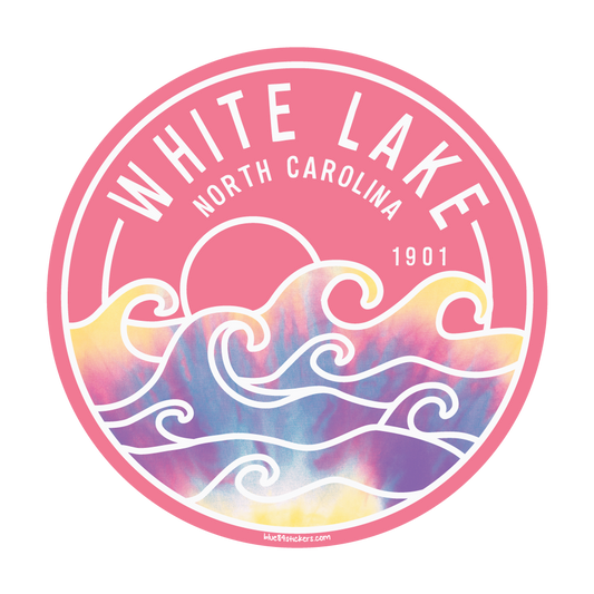White Lake Sticker - Thrilling Waves