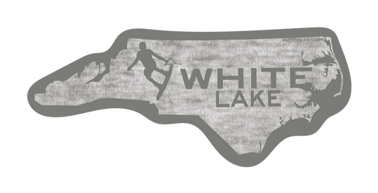 White Lake Sticker - True State Wakeboarder