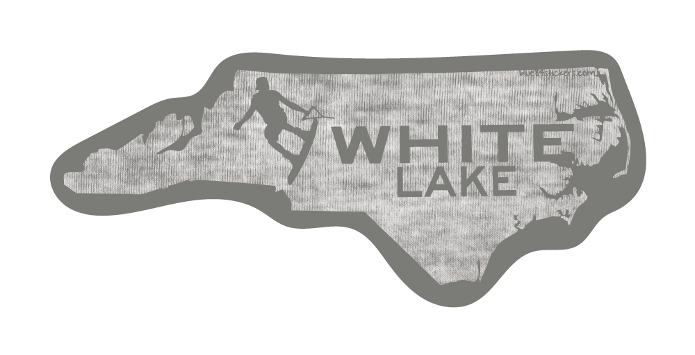 White Lake Sticker - True State Wakeboarder