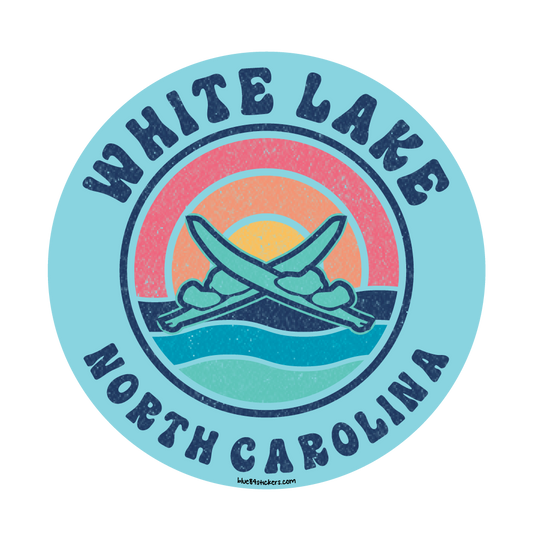 White Lake Sticker - Skis