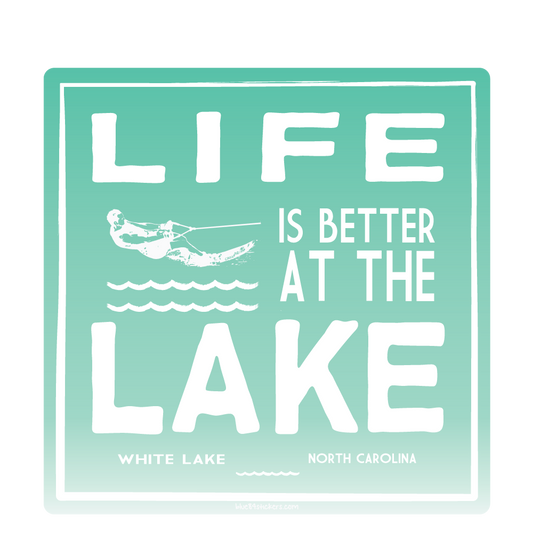 White Lake Sticker - Camp Town Water Skier