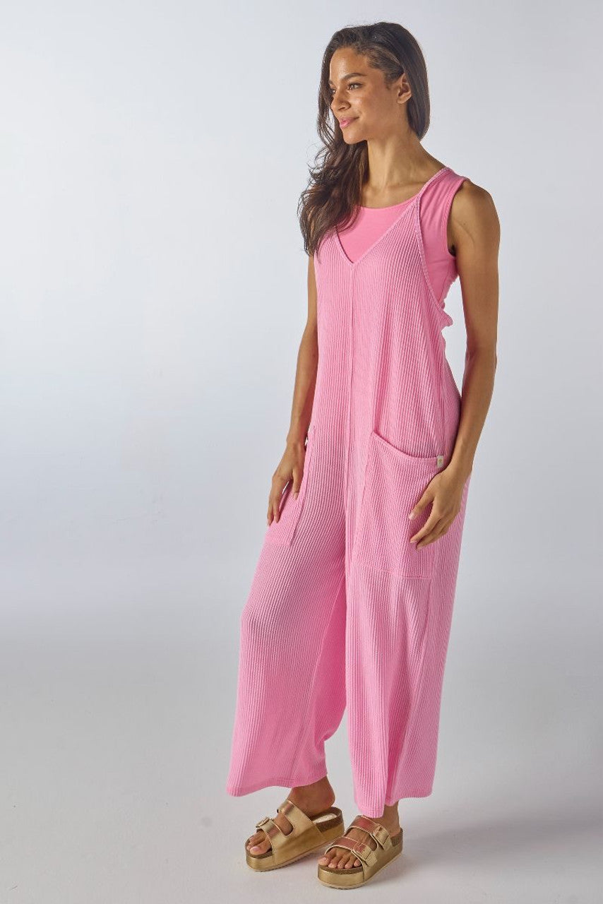 Simply Southern Knit Jumpsuit - Blush