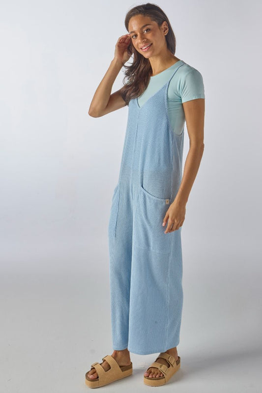 Simply Southern Knit Jumpsuit - Ice