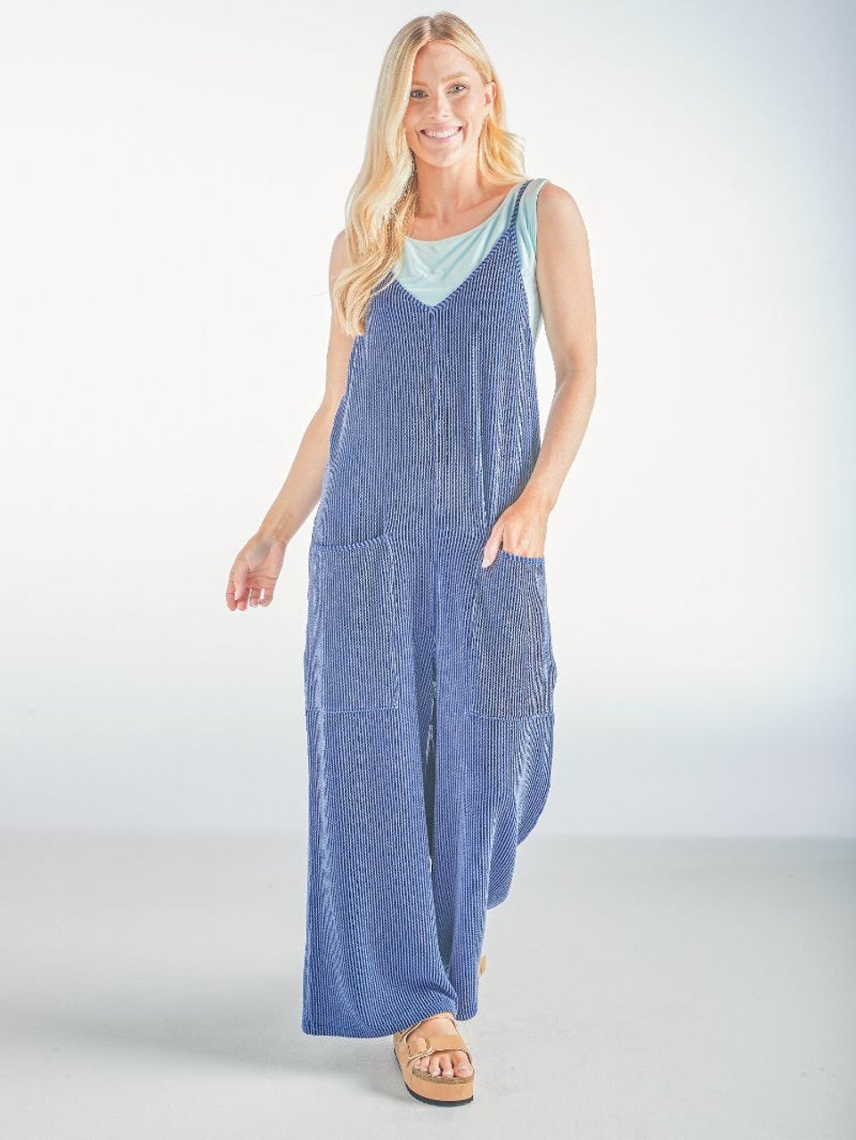 Simply Southern Knit Jumpsuit - Navy