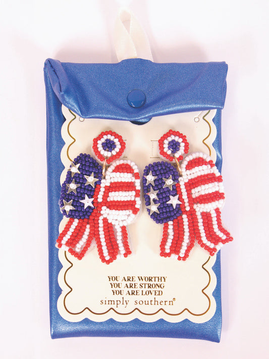 Simply Southern Freedom Earrings - Bow