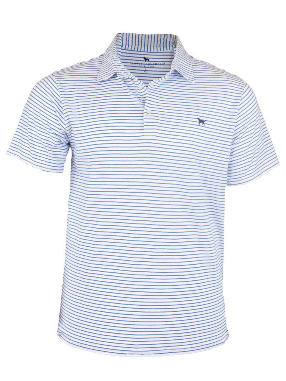 Simply Southern Men's Polo - Blue Stripe