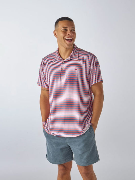 Simply Southern Men's Polo - Red Stripe