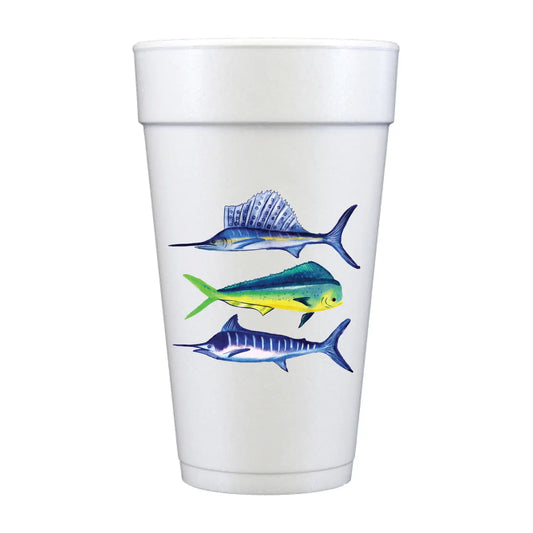 Sporty Fish Foam Cups