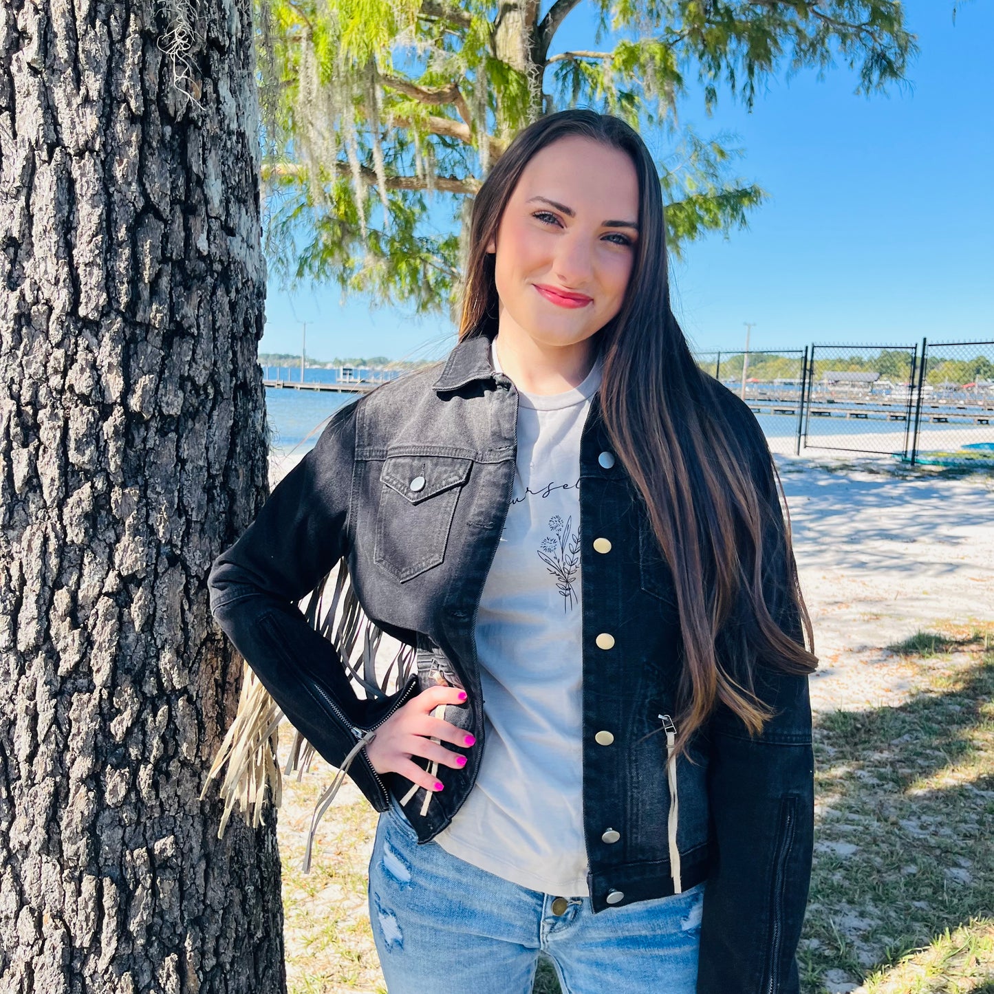 Black Fringe Jacket