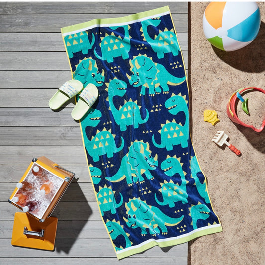 Kids Beach Towel - Dino Friends