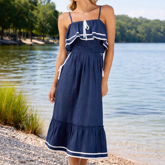 Simply Southern Nautical Dress - Navy