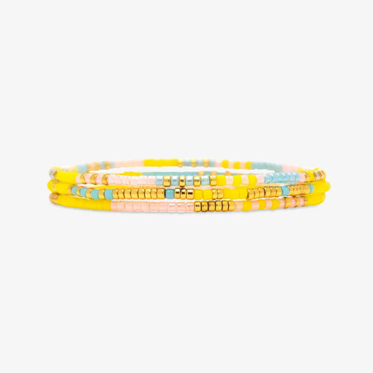 Pura Vida Sunset Beach Stretch Bracelet - Set of 3