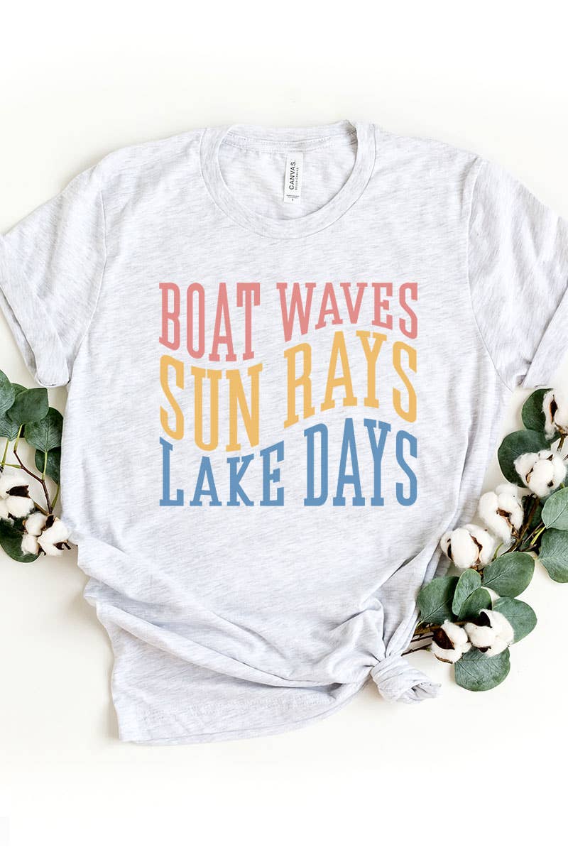 Boat Waves, Sun Rays, Lake Days Short Sleeve Tee