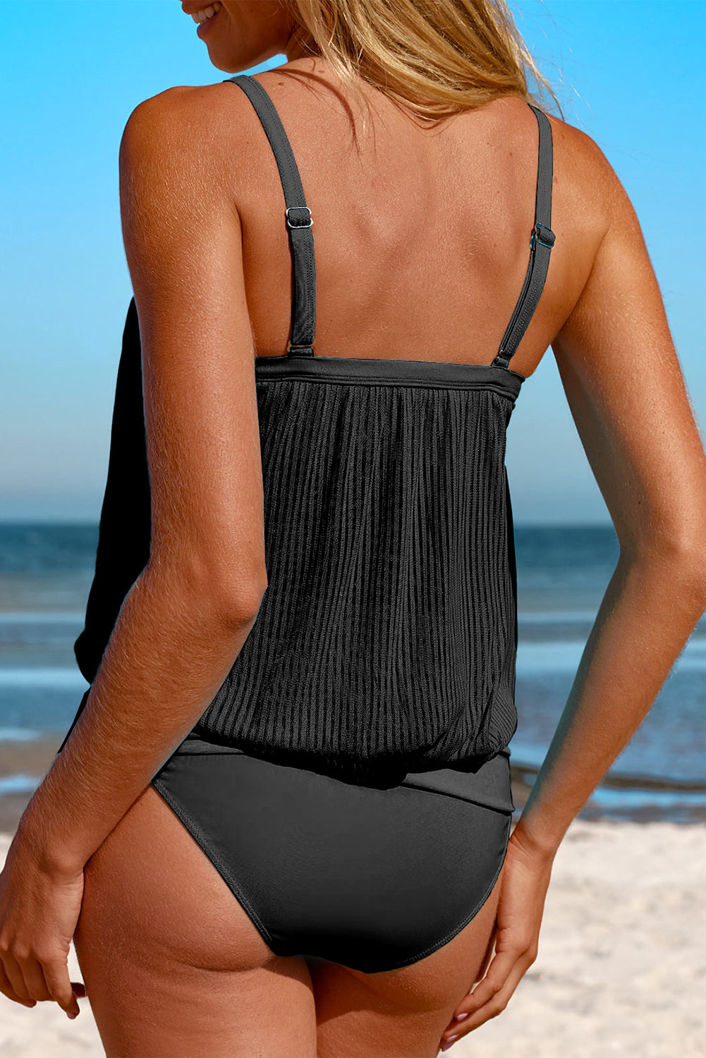 Black Knotted Tankini