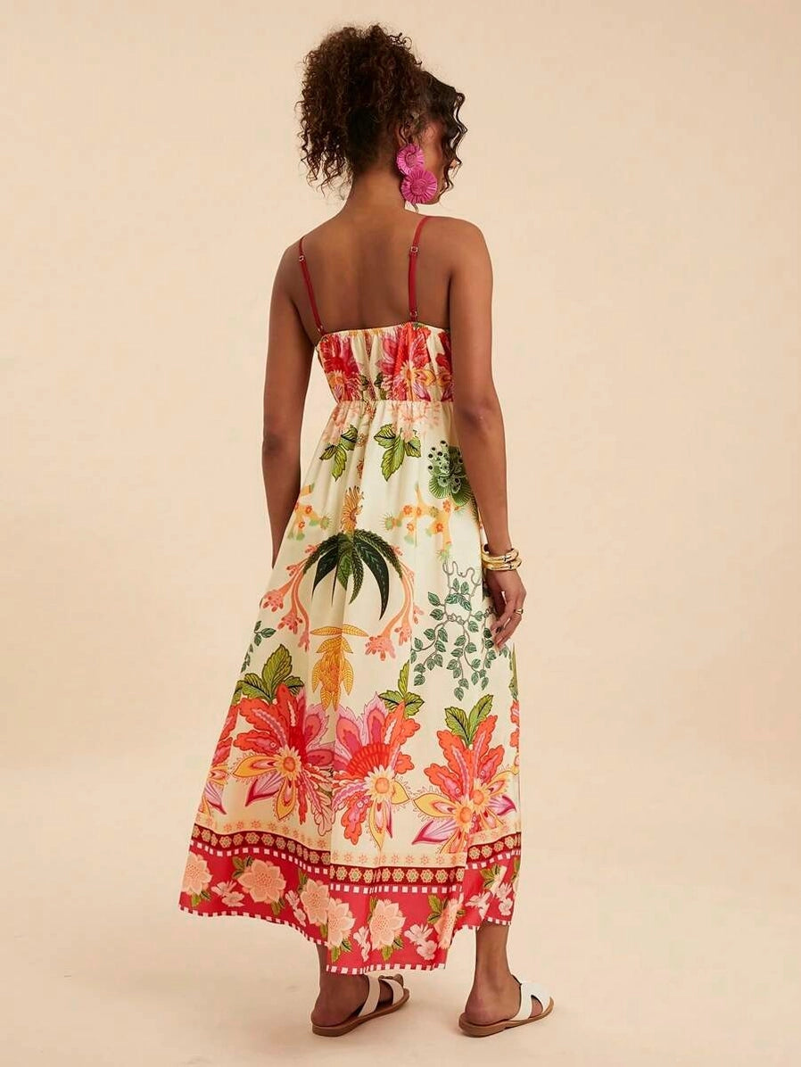 Bohemian Tropical Printed Sundress