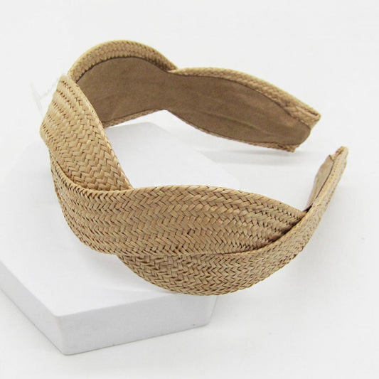 Woven Cross Headband - Natural