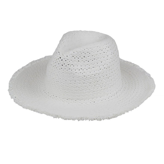 Frayed Edge Straw Sunhat