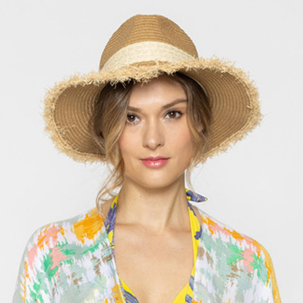 Straw Panama Hat - Taupe