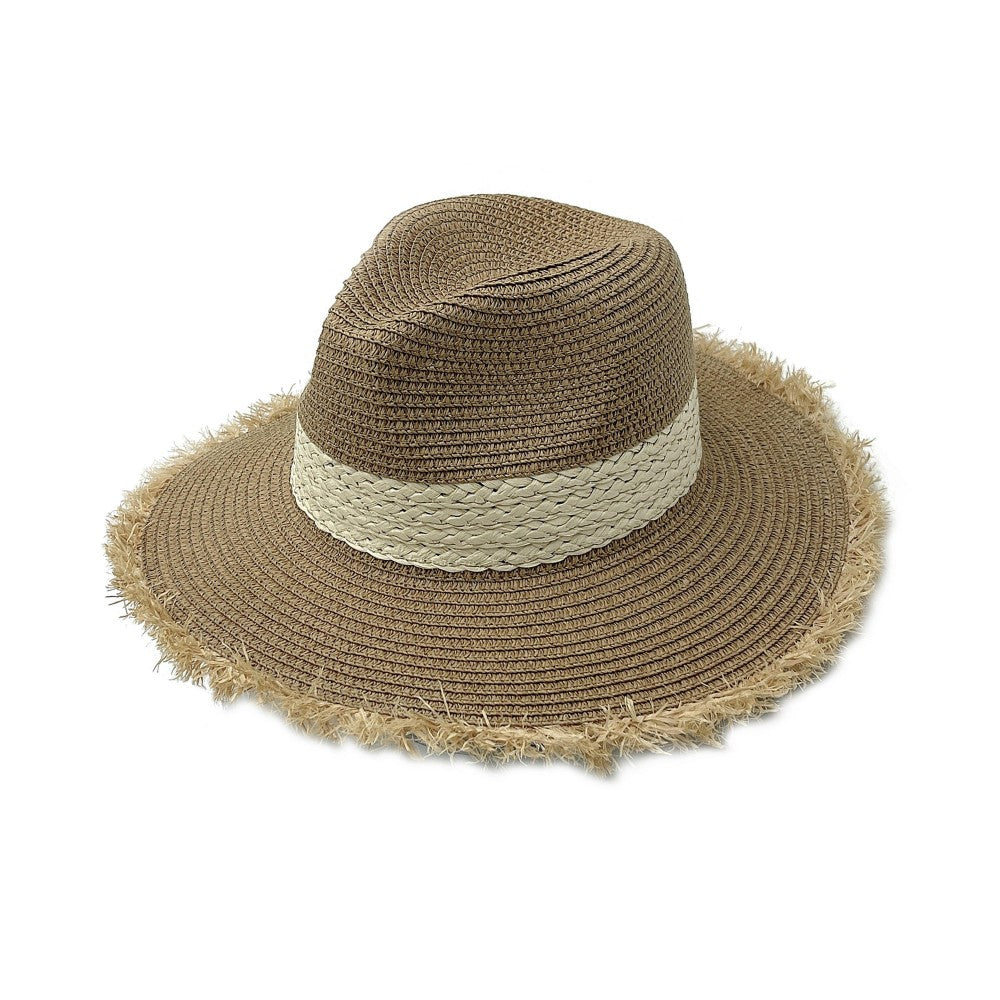 Straw Panama Hat - Taupe