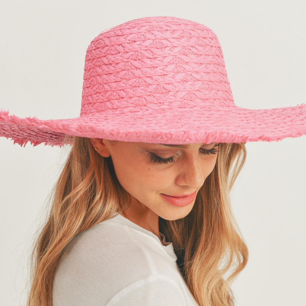 Solid Floppy Sun Hat - Pink